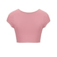 thumbnail image 4 of LYXSSBYX Blouses for Women Short Sleeve Fashion Women Short Sleeve Comfortable Breathable Round-Neck Blouses Shirt Tops, 4 of 8