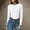 White, variant on Cute Sexy Long Sleeve Tops for Women Trendy Going Out Slim First Pullover Cropped Tight Tops Spring Basic Tees Shirts White XL