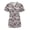Santa, variant on Womens Medical Nursing Holiday Print Scrub Top GT Performance-MULTIPLE PRINTS-Warm Wished And Cookie Dreams-X-Large