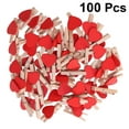 thumbnail image 4 of BESTYASH 100Pcs Red Love Wooden Paper Clamps Practical Decorative Clips for Holiday and Home, 4 of 6