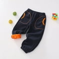 thumbnail image 2 of AWZXDE Boys Spring Fall Pants Lined Jogger Pants Elastic Waist Pocket Design Warm Kids Casual Trousers Orange - 5-6 Years, 2 of 4