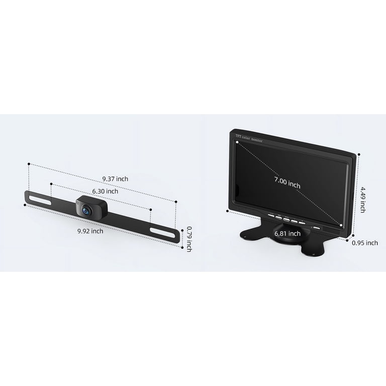 eRapta AWT7 Wireless Backup Camera, 1080P HD, 7" Monitor photo 5