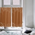 thumbnail image 4 of Orange Botanical Fall Kitchen Curtains 54 Inch Length, Farmhouse Curtains & Drapes, Thanksgiving Watercolor Rod Pocket Window Curtains for Living Room/Bedroom/Bathroom, 42x54, 2 Panels, 4 of 5