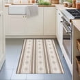 thumbnail image 4 of 2x3ft Area Rug,Boho Geometric Khaki Stripe Washable Large Rugs Soft Non-Slip Floor Rug Vintage Tribal Pattern Non-Shedding Indoor Carpets for Living Room Bedroom Home Office Nursery, 4 of 9
