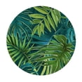 thumbnail image 4 of JEUXUS Waterproof Round Tablecloth Palm Leaves with Lush Branches and Leaves Tropical Jungle Palm Leaves with Charming Colors White, 4 of 8