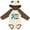 Natural & Brown w Ears, variant on Inktastic Mom Ovarian Cancer Ribbon Boys or Girls Long Sleeve Baby Bodysuit