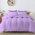 thumbnail image 2 of 1 Piece Luxurious Straight Line Pattern Comforter All Season 800 Threads Count Twin/Twin XL Size - Ultra Soft 550 GSM 100% Egyptian Cotton (Solid Lilac Colour ), 2 of 6