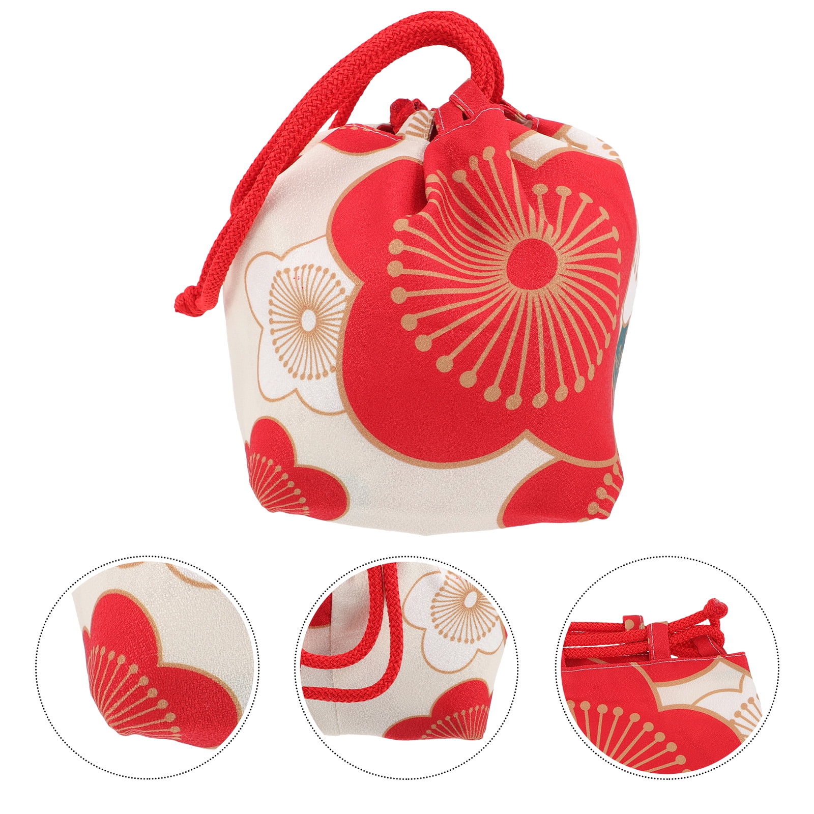 Theaque Japanese Style Drawstring Bag Japanese Kimono Purse Portable Phone  Pouch