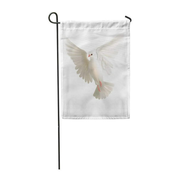 POGLIP Dove White Pigeon Bird Letter Heaven Hope Peace Wing Fly Garden Flag Decorative Flag House Banner 28x40 inch