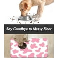 thumbnail image 3 of Dog Food Mats for Floors, 16"x24" Non-Slip Super Absorbent Pet Food Mat, Dishwasher Dog Mat for Food and Water, Cute Rubber Pet Feeding Mat for Dog Cat(Pink Cow), 3 of 6