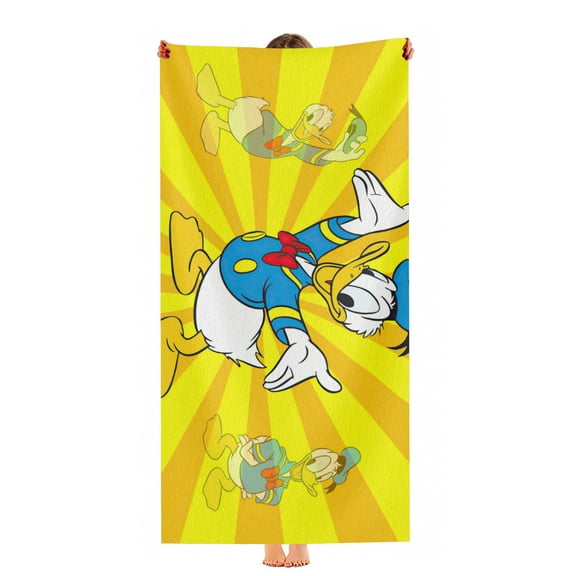 Donald Duck Beach Towel Birthday Gift for Boys Teenager Men 30"x67" Quick Drying Microfiber