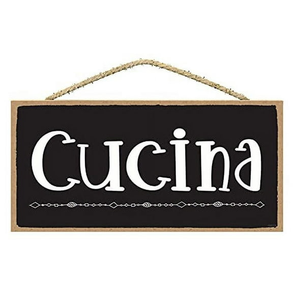 Novelty Cucina Sign - Cucina Signs Wall Decor - Farmhouse Kitchen Sign - Kitchen Decor Signs - Kitchen Wall Decor Signs - Farmhouse kitchen Decorations for Home 8x12 Inch