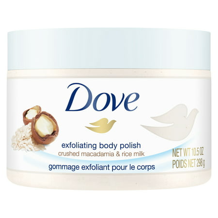 Dove Macadamia & Rice Milk Exfoliating Body Scrub, 10.5 (Best Exfoliating Foot Scrub)