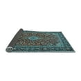 thumbnail image 2 of Ahgly Company Indoor Round Medallion Light Blue Traditional Area Rugs, 5' Round, 2 of 4