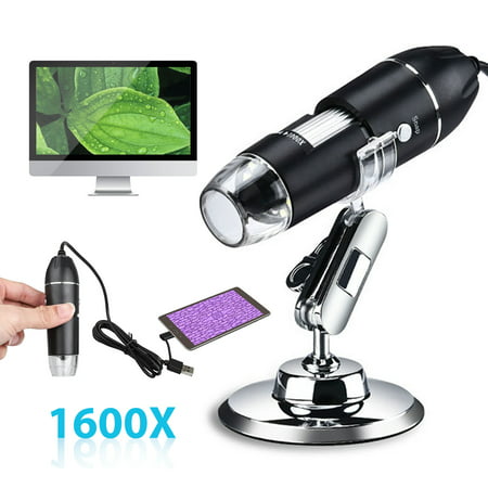 Digital Microscope, EEEkit 50x to 1600x Handheld Zoom Magnification Endoscope Magnifier 8 LED Compatible with Android and iOS Smartphone, Windows Mac