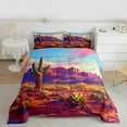 thumbnail image 2 of Homewish Desert Botanical Cactus Full Size Comforter Sets,Western Cowboy Tribal Bedding Comforter Set,Natical Landscape Bedding Sets For Men Women,Microfiber Bedroom Decor Reversible,3pcs, 2 of 8