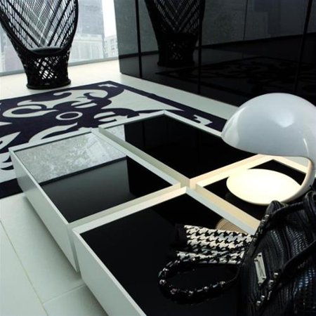 Rossetto Secret Small Night Stand With Glass in White