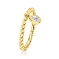 thumbnail image 3 of Pure Collection by Ross-Simons 0.22 Carat Pear-Shaped Lab-Grown Diamond Charm Beaded Ring in 18kt Gold Over Sterling, Women's, Adult, 3 of 5