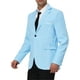 thumbnail image 4 of Abrigo Chic para Hombre Slim Fit Blazer de Un Solo Botón Formal M Azul Claro, 4 of 7