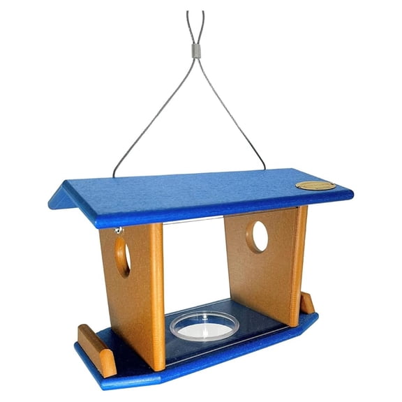 Bluebird Mealworm Feeder - Hanging Bird Feeder with Clear Sides & Easy Access - Made in USA - Attracts Bluebirds, Durable Cedar Construction