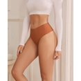 thumbnail image 2 of Tangas Oshkang, ropa interior sin costuras de cintura alta para mujer, paquete de 6, 2 of 6