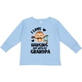 thumbnail image 3 of Inktastic Monkey I Love Hanging out with My Grandpa Boys or Girls Long Sleeve Toddler T-Shirt, 3 of 5