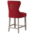 thumbnail image 5 of WestinTrends 24" Wordford Velvet Counter Stool, Wingback Tufted Button Upholstered Chair for your Bar, Island, Kitchen, 5 of 10
