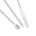 thumbnail image 3 of 3Pcs Professional Nail Art Stirring Rod Spatula Set Stainless Steel Needle Stick Nail DIY ToolsPink, 3 of 5