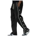 thumbnail image 1 of VBARHMQRT Parachute Pants Mens Patchwork Sweatpants Casual Drawstring Pants Sportswear Trousers with Pockets, 1 of 8