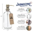 thumbnail image 2 of Clear Glass Pint Jar Soap and Lotion Dispenser with Metal Pump (Brass), 2 of 5