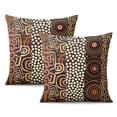 thumbnail image 1 of 16x16 Inch Boho Farmhouse Decorative Throw Pillow Covers, Throw Pillow Covers Set of 2, Geometric Patterns, Square Pillow Covers for Couch, Sofa, Bed, and Fall Home Decor, 1 of 7