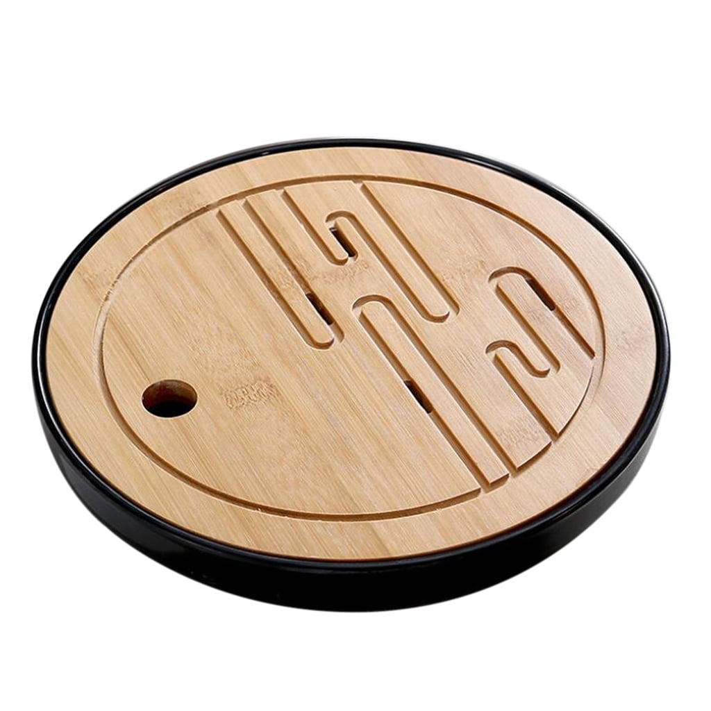Bamboo Tea Container Drainage Water Storage Tea Board clouds