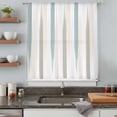thumbnail image 5 of Teal Beige Brown Sheer Curtains 108" Extra Long, Modern Oil Painting Striped Abstract Light Filering Curtains, Privacy Drapes Simi Floor to Veiling Curtain for Living Room Large Window Treatment, 5 of 9