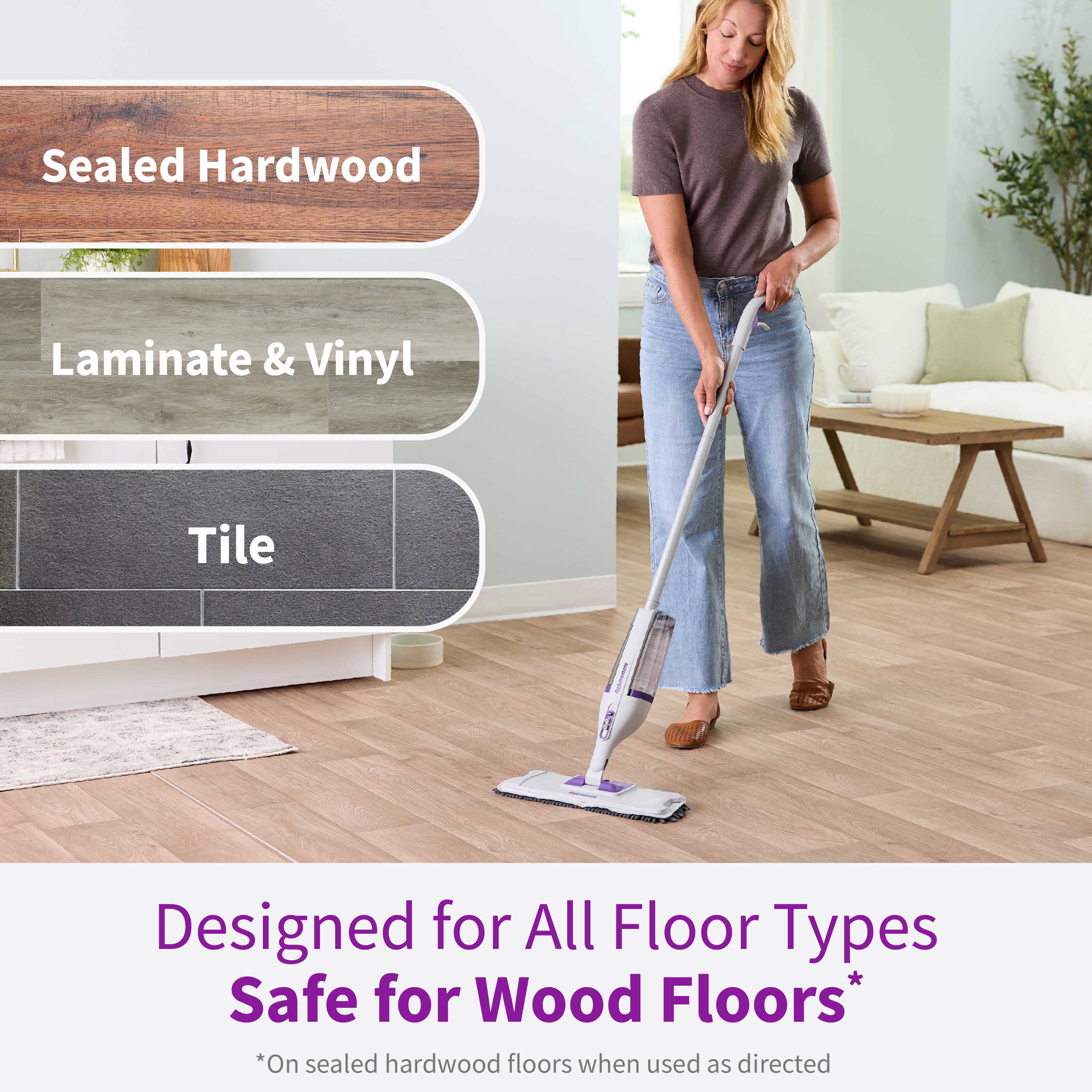 Rejuvenate PowerMax Multi-Surface Spray Mop Kit, Powerful 3-in-1 Cleaning, Sweep, Mop & Scrub