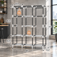Free Standing Wardrobe Racks Grey 3 Row - 49'' Wide Portable Free Standing Closet Wardrobe Hanging ...