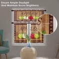 thumbnail image 3 of Apples Kitchen Window Curtains Valance and Tier Set 36 Inch Farmhouse Fruits Rod Pocket Short Tier Curtain, Vintage Small Drapes for Kitchen Decor, 3 of 6