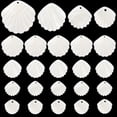 thumbnail image 1 of 24 colgantes tallados de concha natural de agua dulce, 4 estilos, con forma de concha grande, colgantes blancos, conchas naturales., 1 of 7