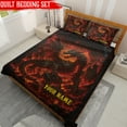 thumbnail image 2 of Lotusprinthandmade Personalized Dragon Lovers Quilt Bedding Set, Fold Hem, 80x90, 2 of 3