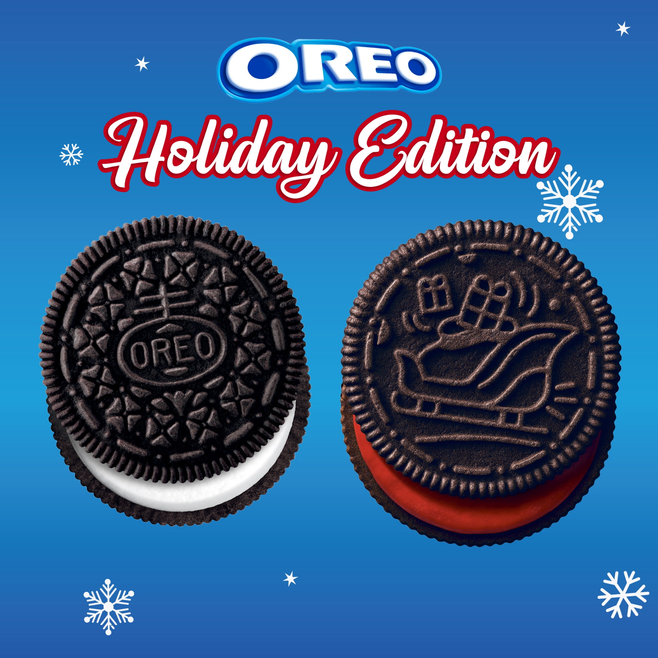 (4 pack) OREO Holiday Cookies Variety Pack, 20 Snack Packs