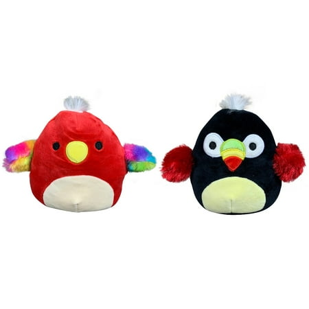 Squishmallow 5 inch Paco Parrot/Tito Toucan Stuffed Animal - Set of 2