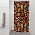thumbnail image 2 of Halloween Pumpkins Bats and Spider Webs Shower Curtain 36"x72" ,Bathroom Decorative Shower Curtains Set with 12 Hooks,Modern Waterproof Washable Shower Curtain, 2 of 6