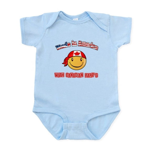 CafePress - Made In America With Canadian Parts Infant Bodysui - Baby Light Bodysuit, Size Newborn - 24 Months