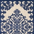 thumbnail image 4 of HomeRoots 479299 10 x 13 ft. Navy Damask Non Skid Indoor & Outdoor Rectangle Area Rug, 4 of 5