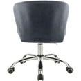 thumbnail image 5 of Pemberly Row Contemporary Velvet Swivel Adjustable Office Chair in Gray, 5 of 6