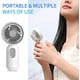 thumbnail image 4 of 2Packs of Portable Handheld Mini Fans, USB Rechargeable Personal Fan, Battery Operated Small Hand Held Fan with 3 Speeds, 4 of 5