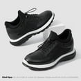 thumbnail image 6 of CMR CHAMARIPA Men's Shoes With Higher Heels - Black Leather Casual Elevator Sneakers 8CM / 3.15 Inches, 6 of 9