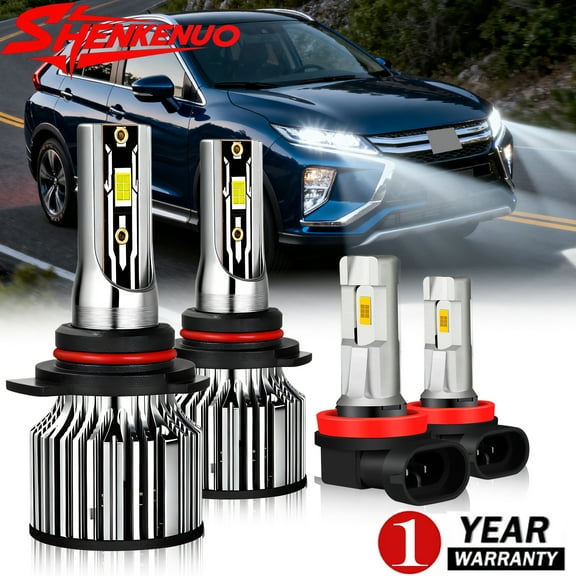 For Mitsubishi Eclipse Cross 2018-2020 LED Headlight High/Low   Fog Light Bulbs