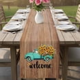 thumbnail image 4 of Country Sunflowers Table Runner 70 Inches, Welcome Rustic Truck Floral Farm Brown Bed Runner Dresser Scarves Tabletop for Indoor Outdoor Parties/Ceremony/Banquet, 13" x 70", 4 of 9