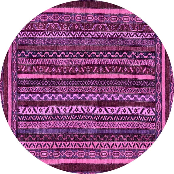 Ahgly Company Indoor Round Southwestern Purple Country Area Rugs, 7' Round