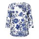 thumbnail image 5 of Heisall Women's T-Shirts 3/4 Sleeve Round Neck Loose Casual Striped Non-positional Print Spring/Autumn Fashion, 5 of 7